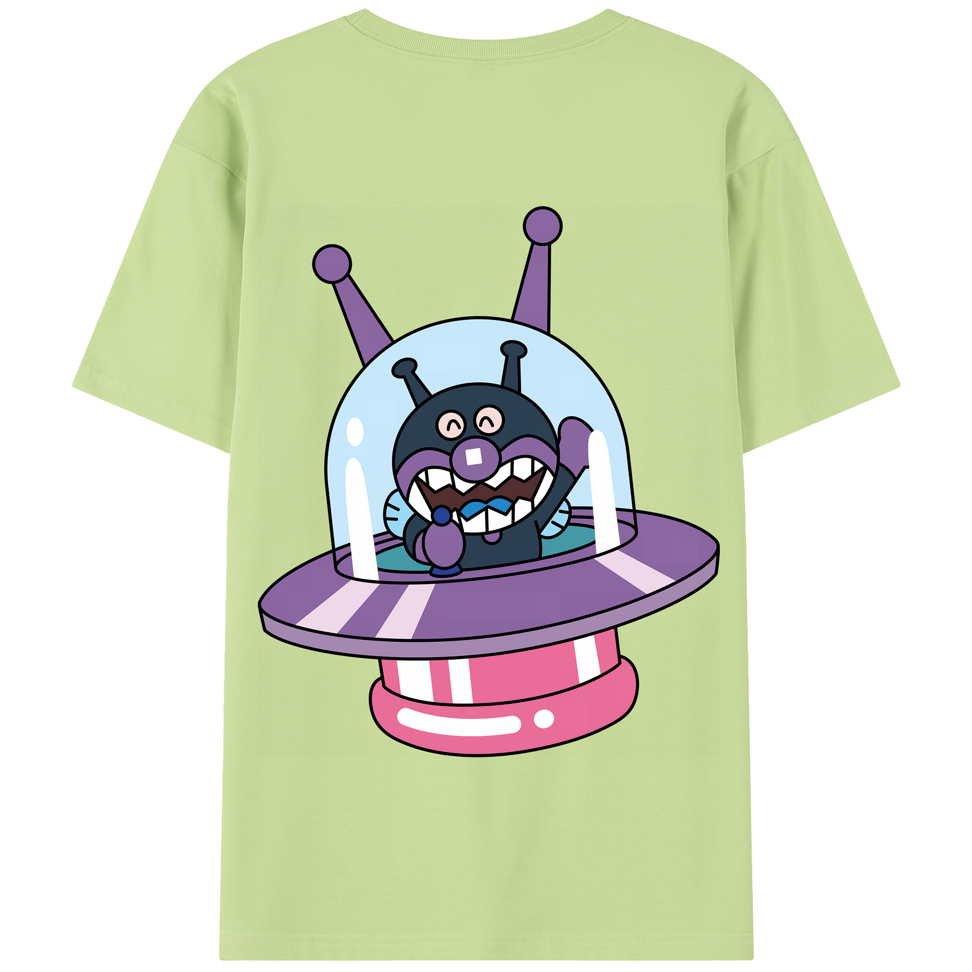 （画像用） アンパンマン Anpanman 綿100％半袖Tシャツ（背面プリント）